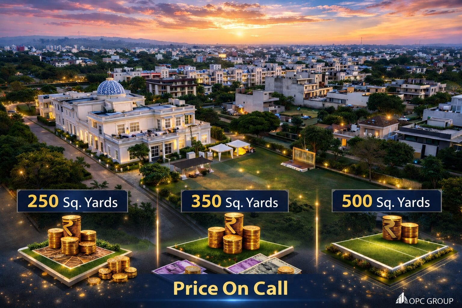 plots 250-500 sq yards
